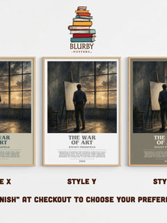 The War of Art bookish print in frame leaning in hallway – non fiction wall art