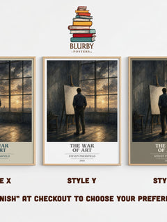 The War of Art book cover print in frame leaning in hallway – non fiction wall art