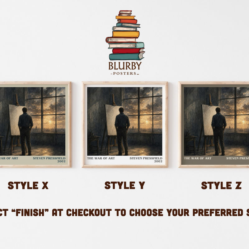 The War of Art literary print in frame leaning in hallway – non fiction wall art
