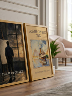 The War of Art watercolour print framed by window – literary home decor