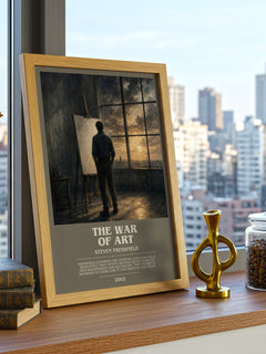 The War of Art bookish print framed by window – literary home decor