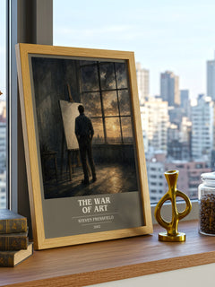 The War of Art book cover print framed by window – literary home decor