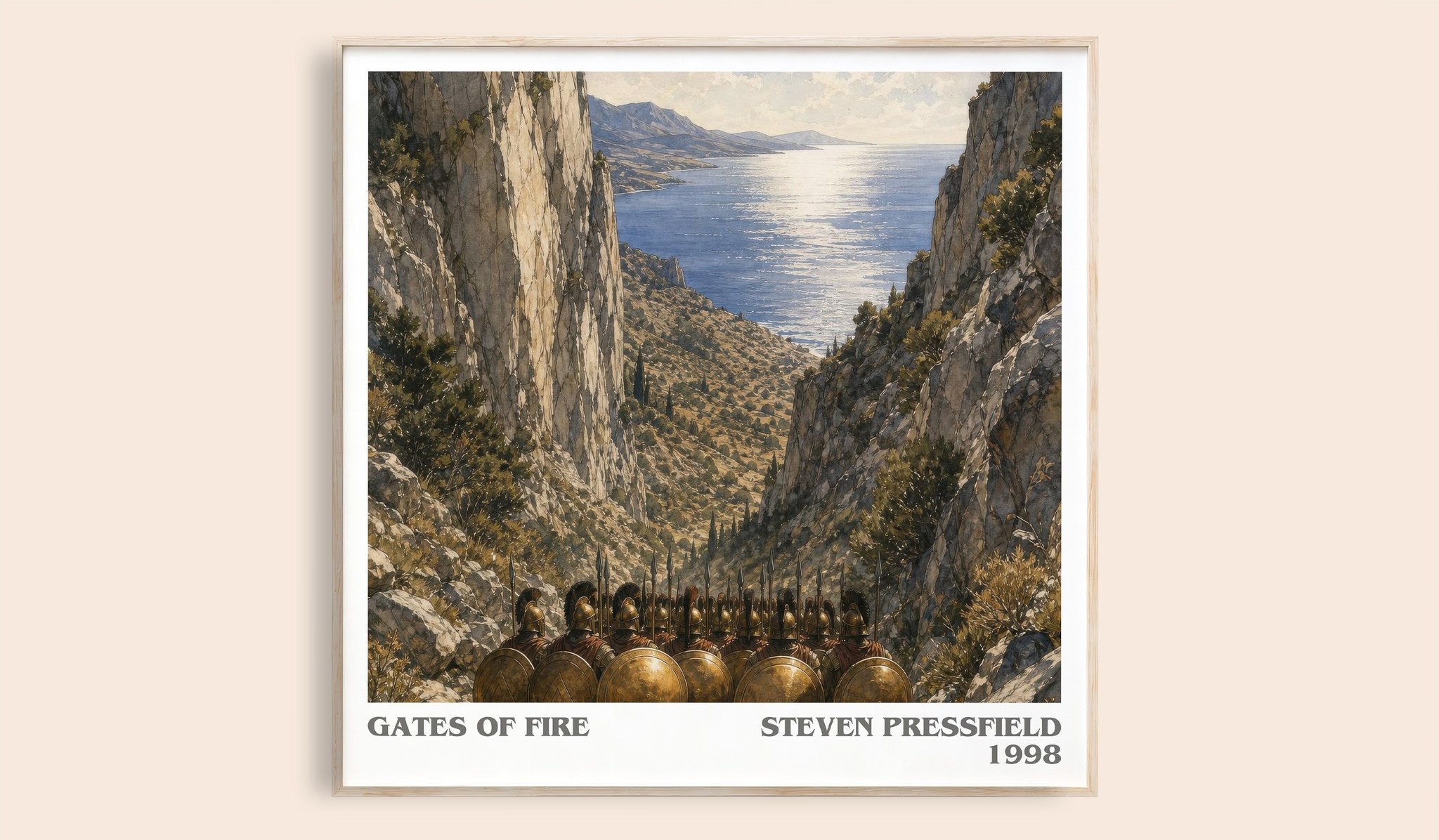 Gates of fire Literary Art Print by Steven Pressfield