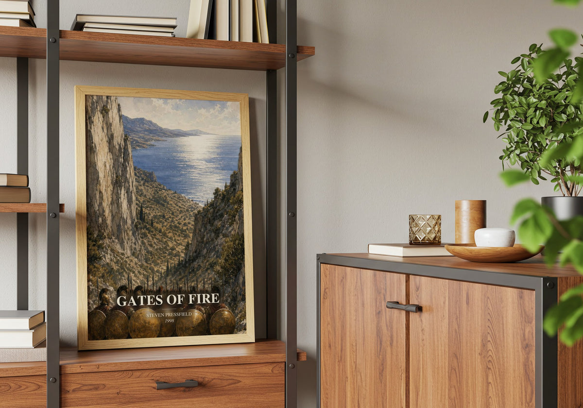 Gates of fire book watercolour illustration paper finish options – matte satin gloss