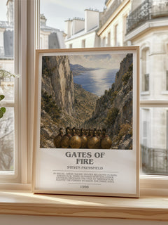 Gates of fire bookish poster colour and style options – Steven Pressfield book art