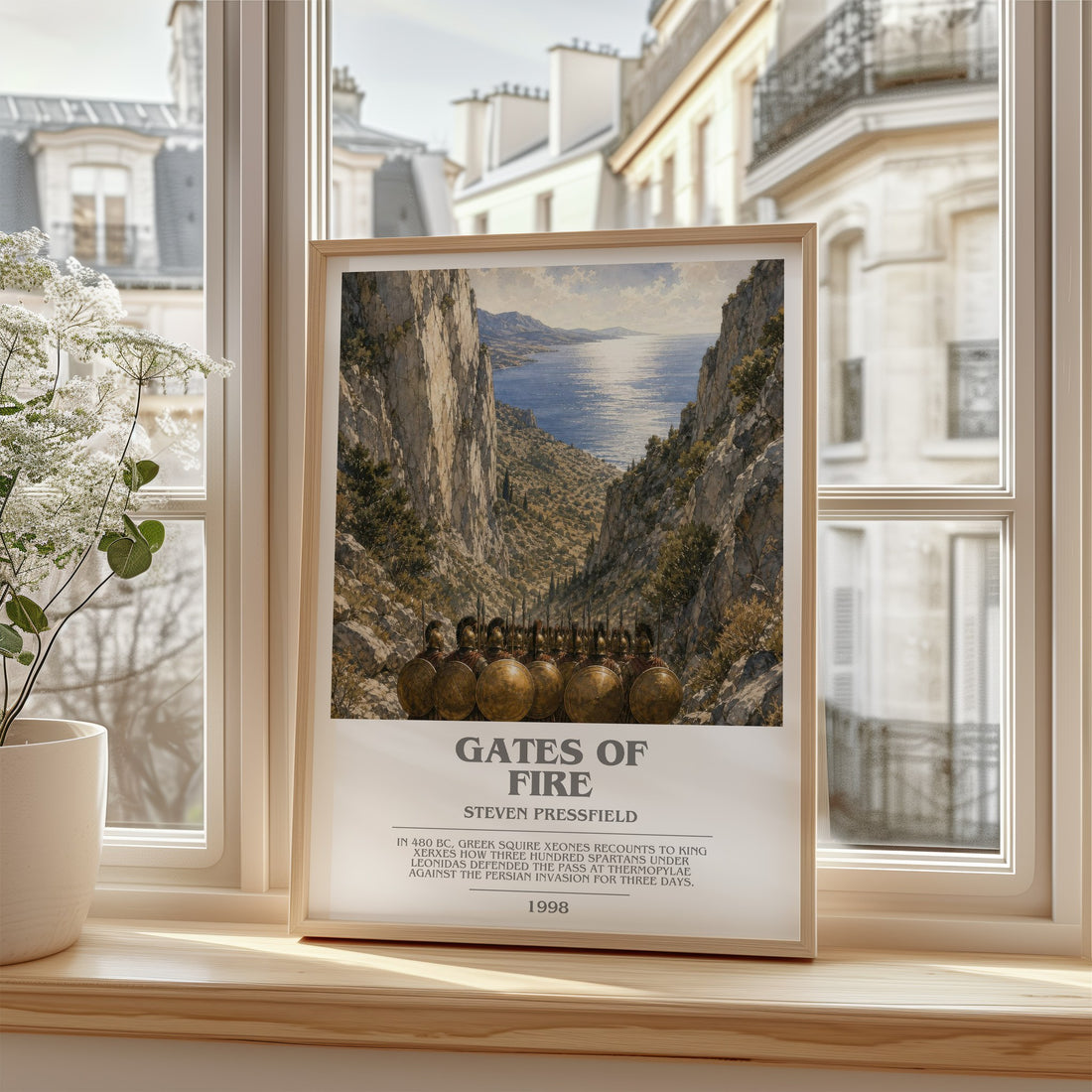 Gates of fire bookish poster colour and style options – Steven Pressfield book art