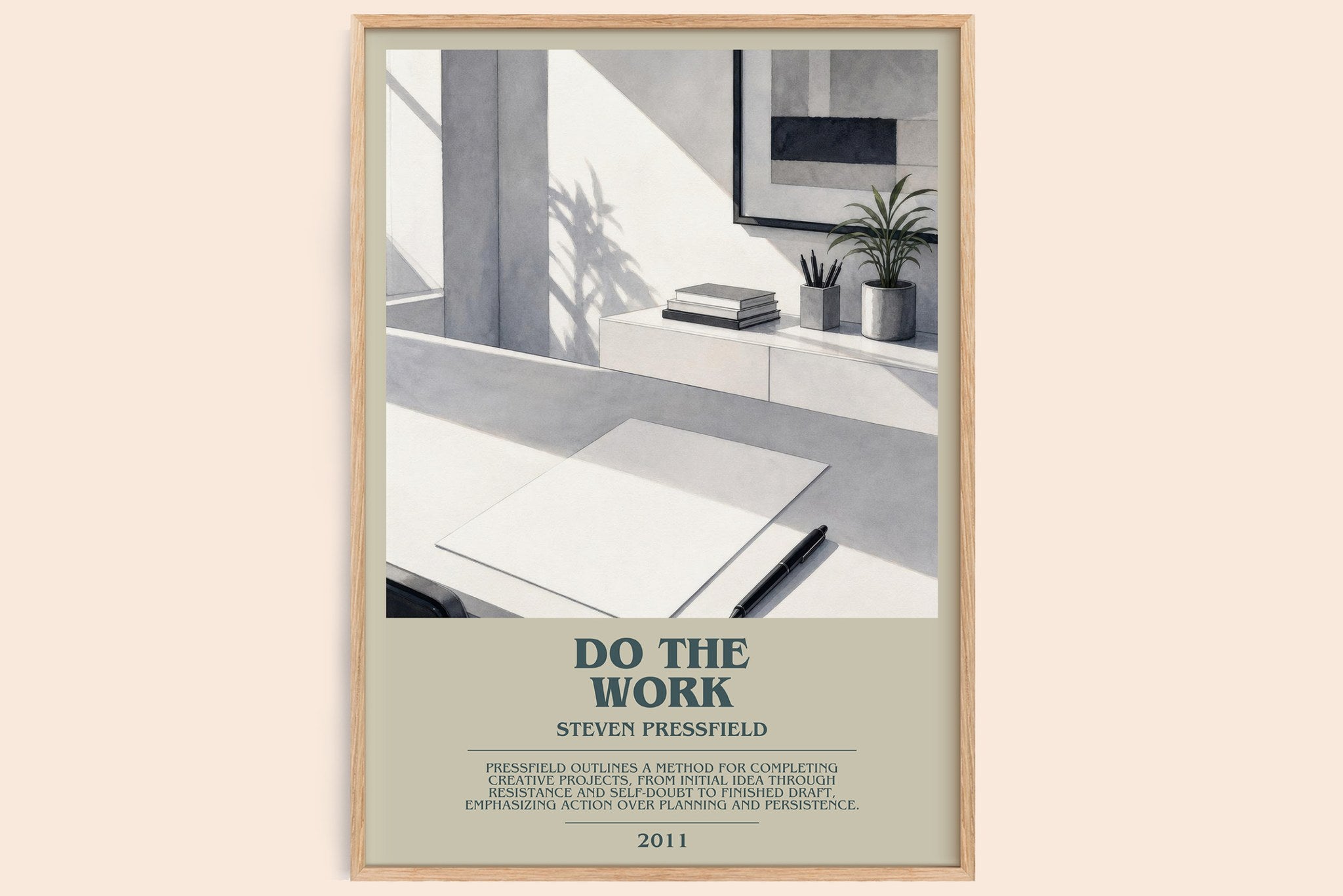 Do the Work Bookish Wall Art by Steven Pressfield