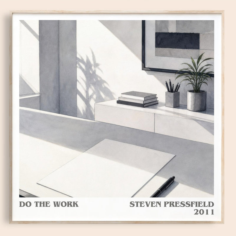 Do the Work literary book poster by Steven Pressfield – framed literary art print