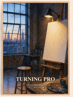 Turning pro watercolour book poster by Steven Pressfield – framed literary art print