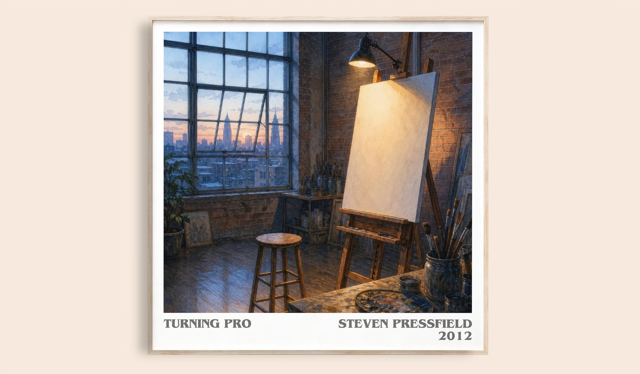 Turning pro Literary Art Print by Steven Pressfield