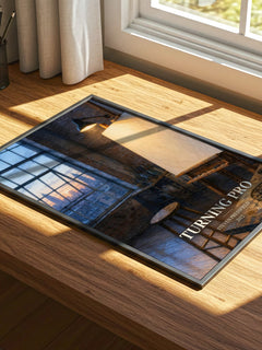 Turning pro watercolour book poster framed on wall – non fiction wall art
