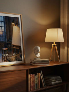 Turning pro watercolour print on bookshelf – Steven Pressfield fan gift