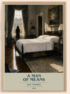 A Man of Means book cover book poster by Kay Thorpe – framed literary art print