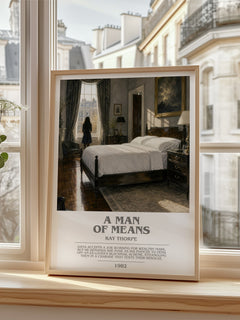 A Man of Means bookish poster colour and style options – Kay Thorpe book art