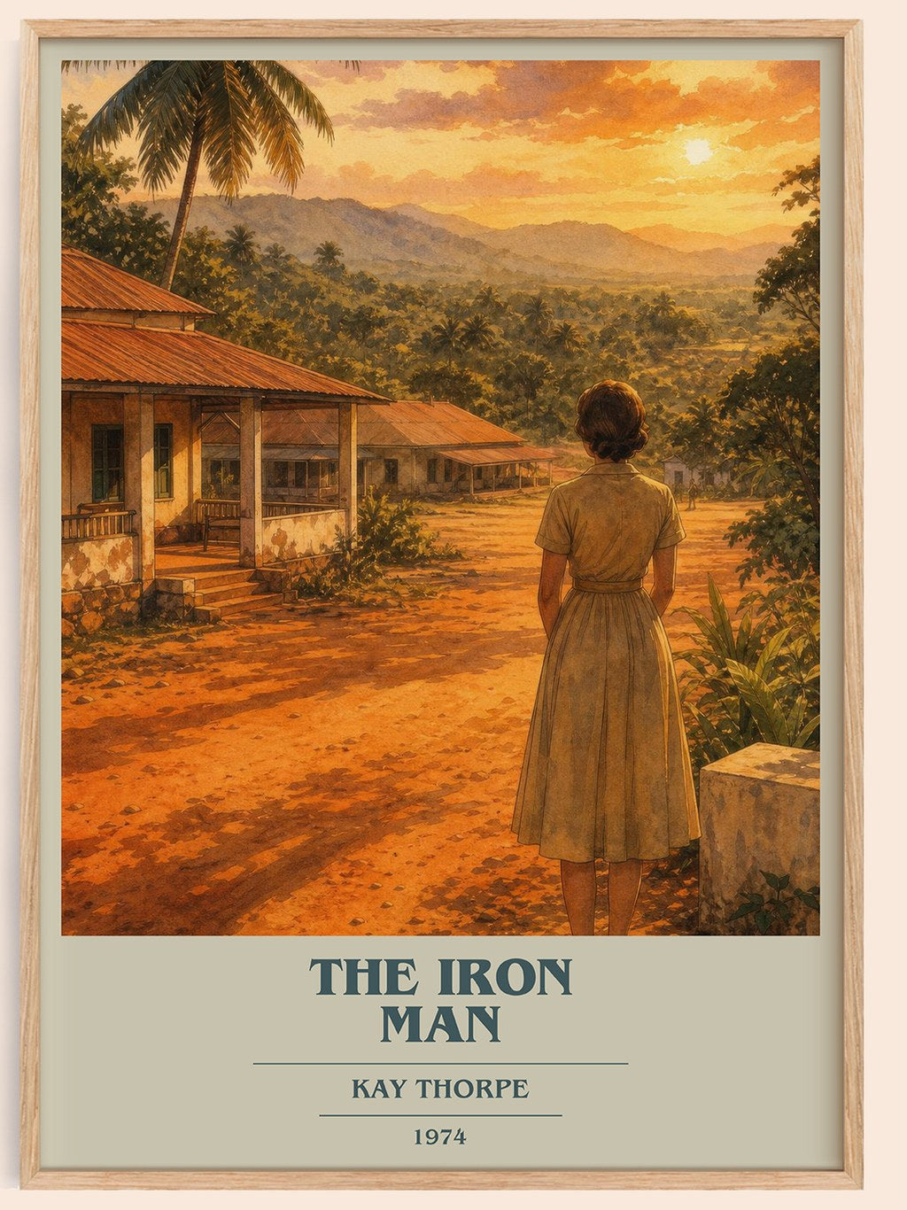 The Iron Man book cover book poster by Kay Thorpe – framed literary art print
