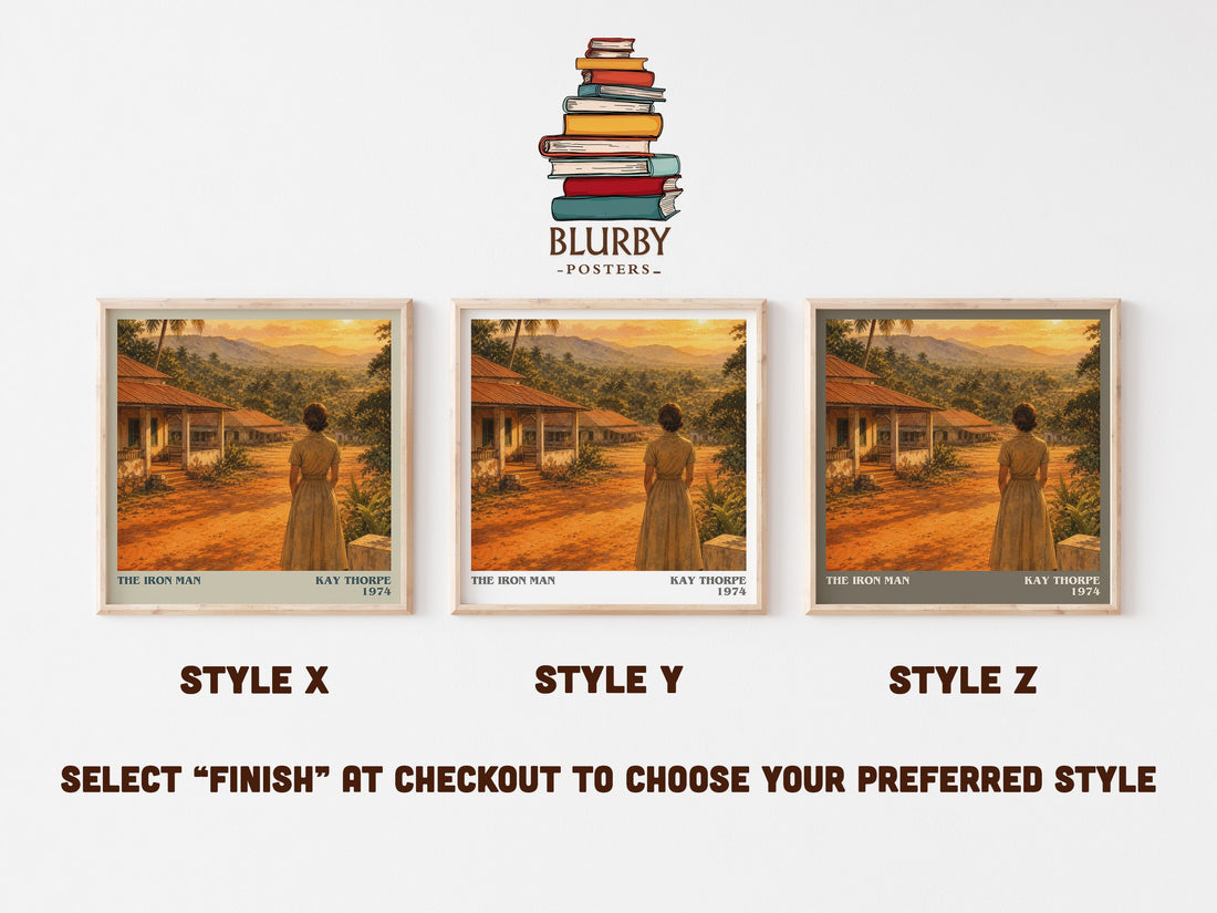 The Iron Man literary print in frame leaning in hallway – romance wall art (mockup)