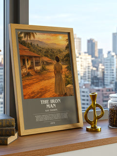 The Iron Man bookish print framed by window – literary home decor