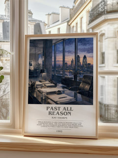 Past All Reason bookish poster colour and style options – Kay Thorpe book art