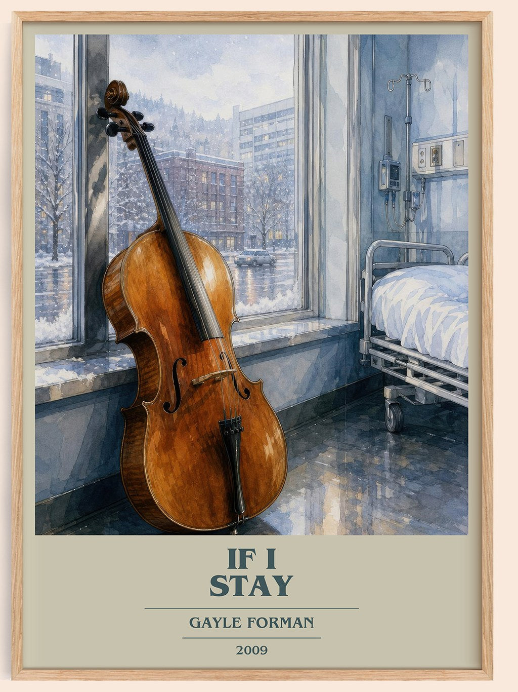 If I Stay book cover book poster by Gayle Forman – framed literary art print
