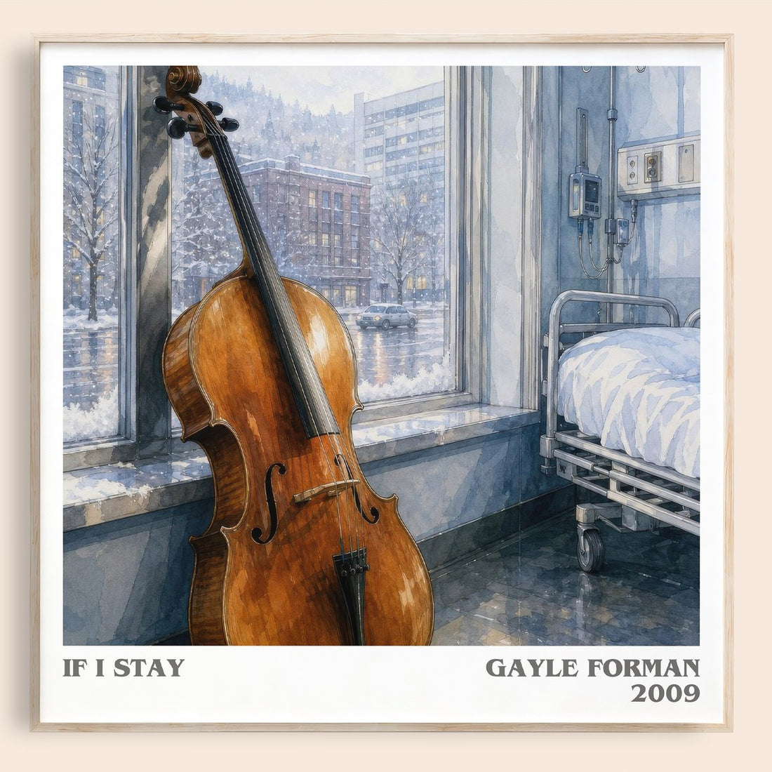 If I Stay literary book poster by Gayle Forman – framed literary art print