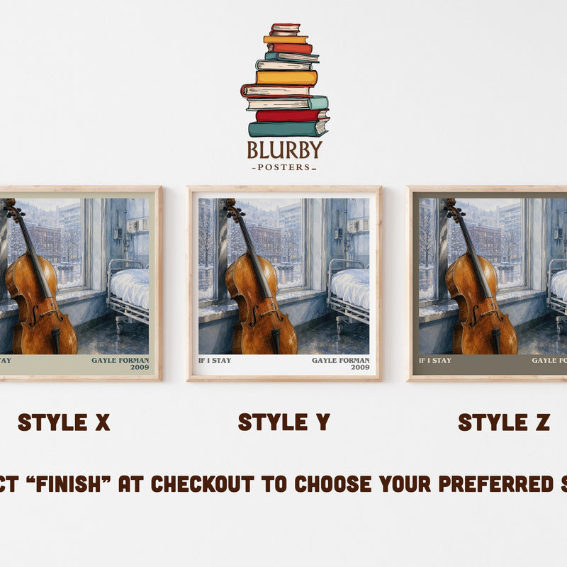 If I Stay literary print in frame leaning in hallway – young adult wall art