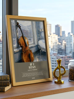 If I Stay bookish print framed by window – literary home decor