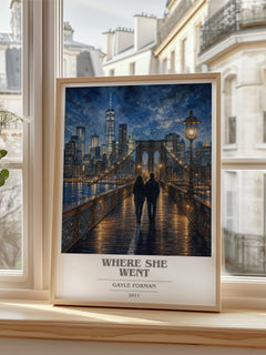 Where She Went book cover poster colour and style options – Gayle Forman book art