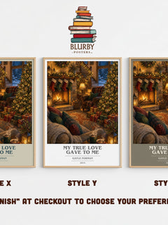 My True Love Gave to Me book cover print in frame leaning in hallway – young adult wall art