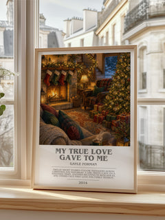 My True Love Gave to Me bookish poster colour and style options – Gayle Forman book art