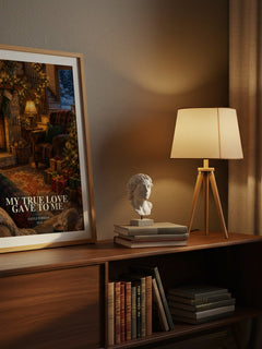 My True Love Gave to Me watercolour print on bookshelf – Gayle Forman fan gift