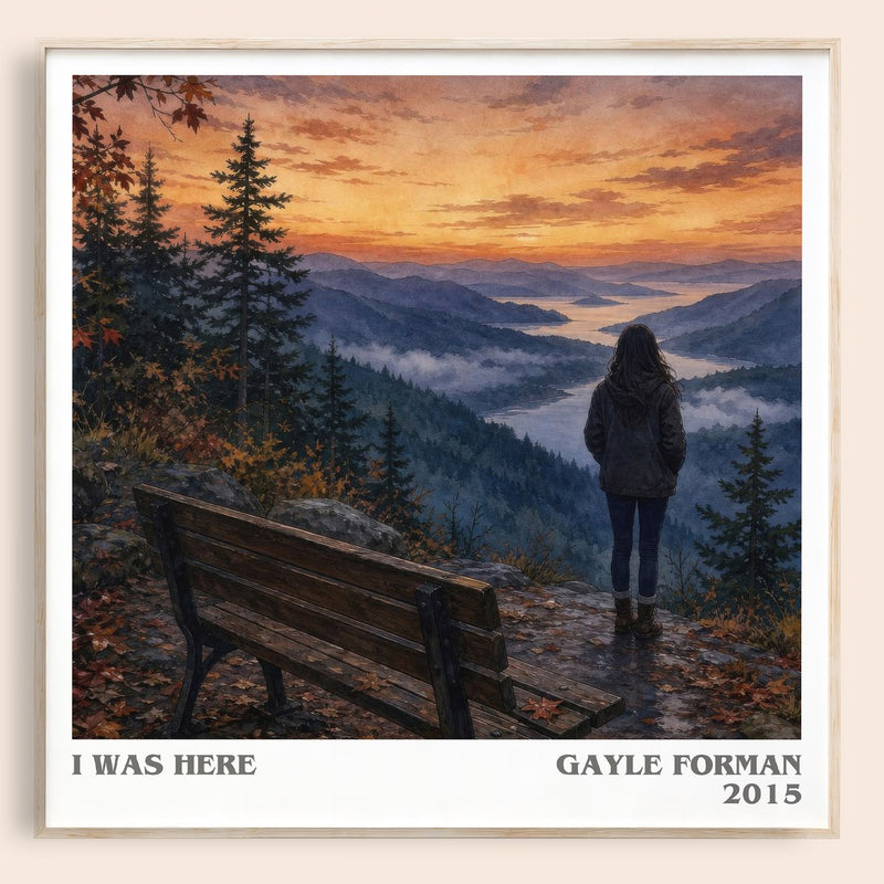 I Was Here literary book poster by Gayle Forman – framed literary art print