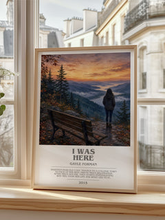 I Was Here bookish poster colour and style options – Gayle Forman book art