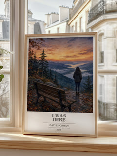 I Was Here book cover poster colour and style options – Gayle Forman book art
