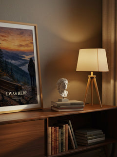 I Was Here watercolour print on bookshelf – Gayle Forman fan gift