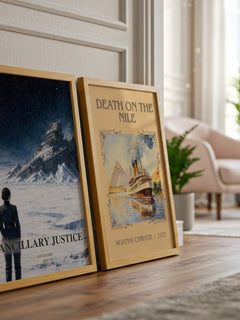 Ancillary Justice watercolour print framed by window – literary home decor