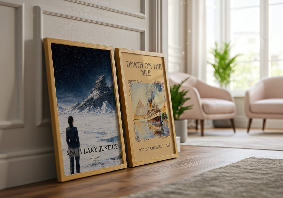 Ancillary Justice watercolour print framed by window – literary home decor