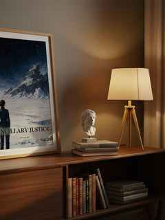 Ancillary Justice watercolour print on bookshelf – Ann Leckie fan gift