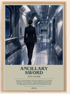 Ancillary Sword bookish book poster by Ann Leckie – framed literary art print