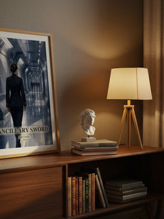 Ancillary Sword watercolour print on bookshelf – Ann Leckie fan gift