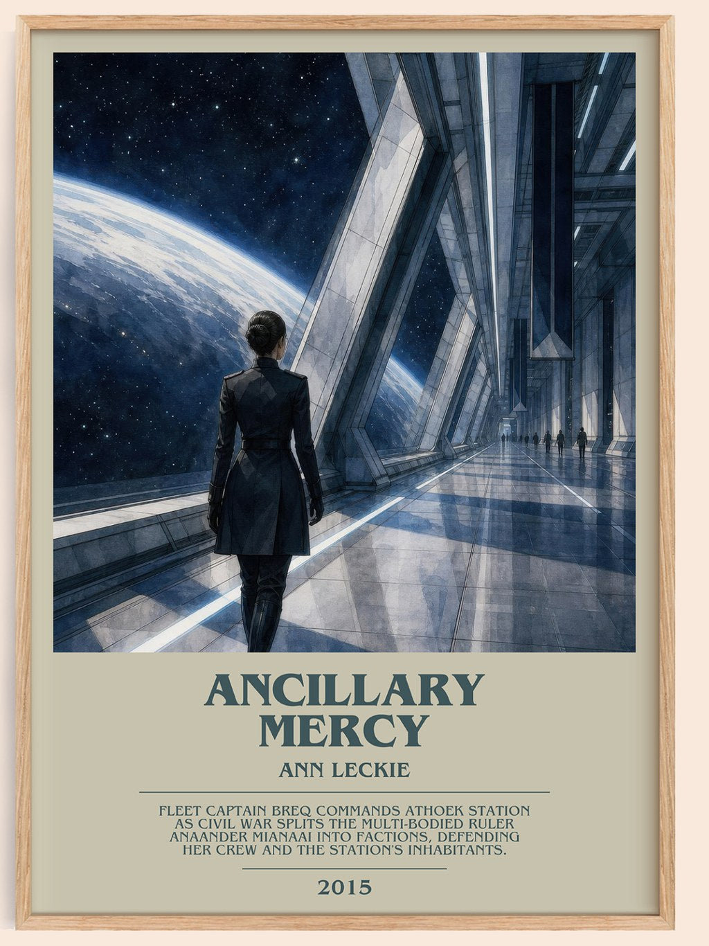 Ancillary Mercy bookish book poster by Ann Leckie – framed literary art print