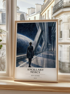 Ancillary Mercy book cover poster colour and style options – Ann Leckie book art