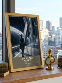 Ancillary Mercy book cover print framed by window – literary home decor