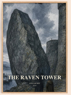 The Raven Tower watercolour book poster by Ann Leckie – framed literary art print