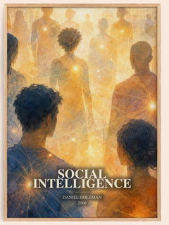 Social Intelligence watercolour book poster by Daniel Goleman – framed literary art print