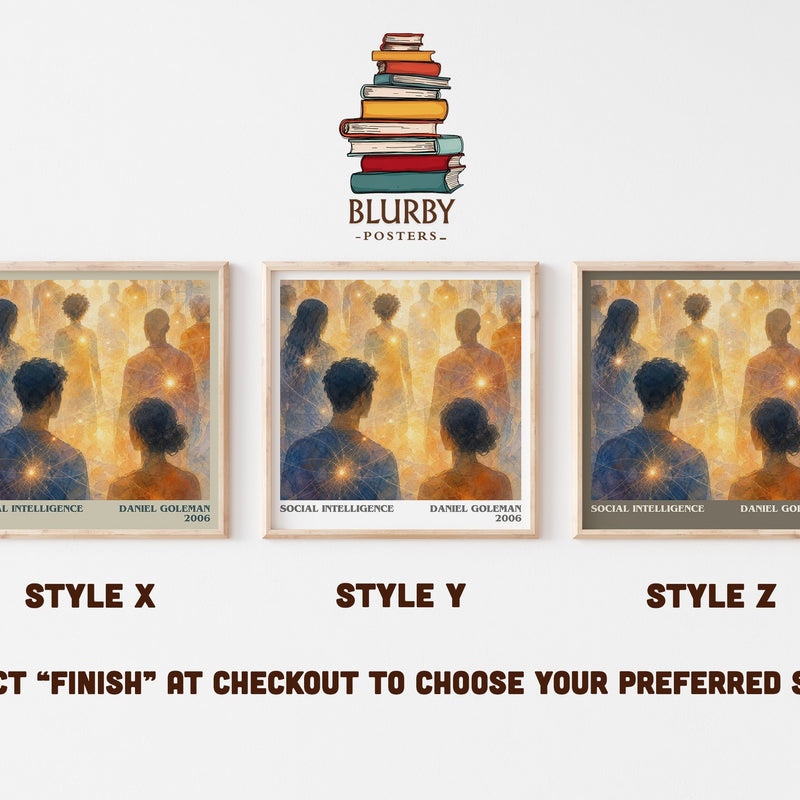 Social Intelligence literary print in frame leaning in hallway – non fiction wall art