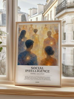 Social Intelligence bookish poster colour and style options – Daniel Goleman book art