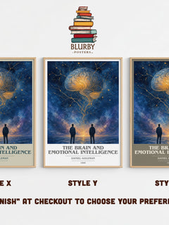 The brain and emotional intelligence book cover print in frame leaning in hallway – non fiction wall art