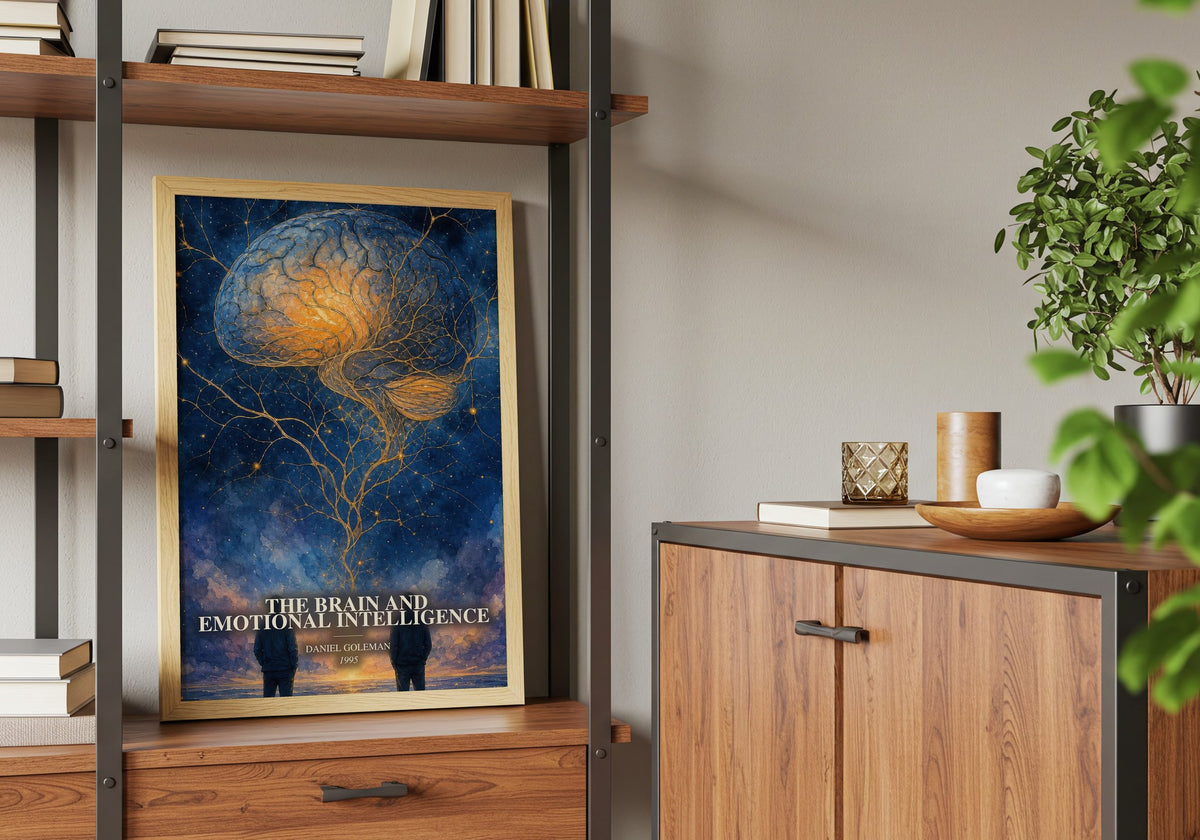 The brain and emotional intelligence book watercolour illustration paper finish options – matte satin gloss