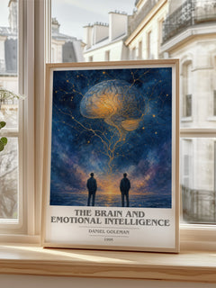 The brain and emotional intelligence book cover poster colour and style options – Daniel Goleman book art