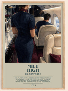 Mile High bookish book poster by Liz Tomforde – framed literary art print
